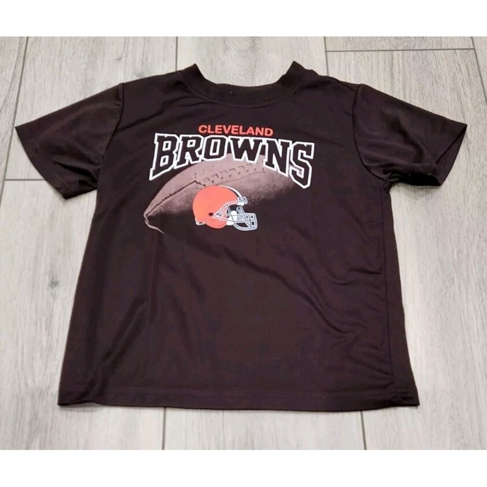Cleveland Browns NFL Team Apparel Kids Size 4T Short Sleeve Dri Fit Style‎